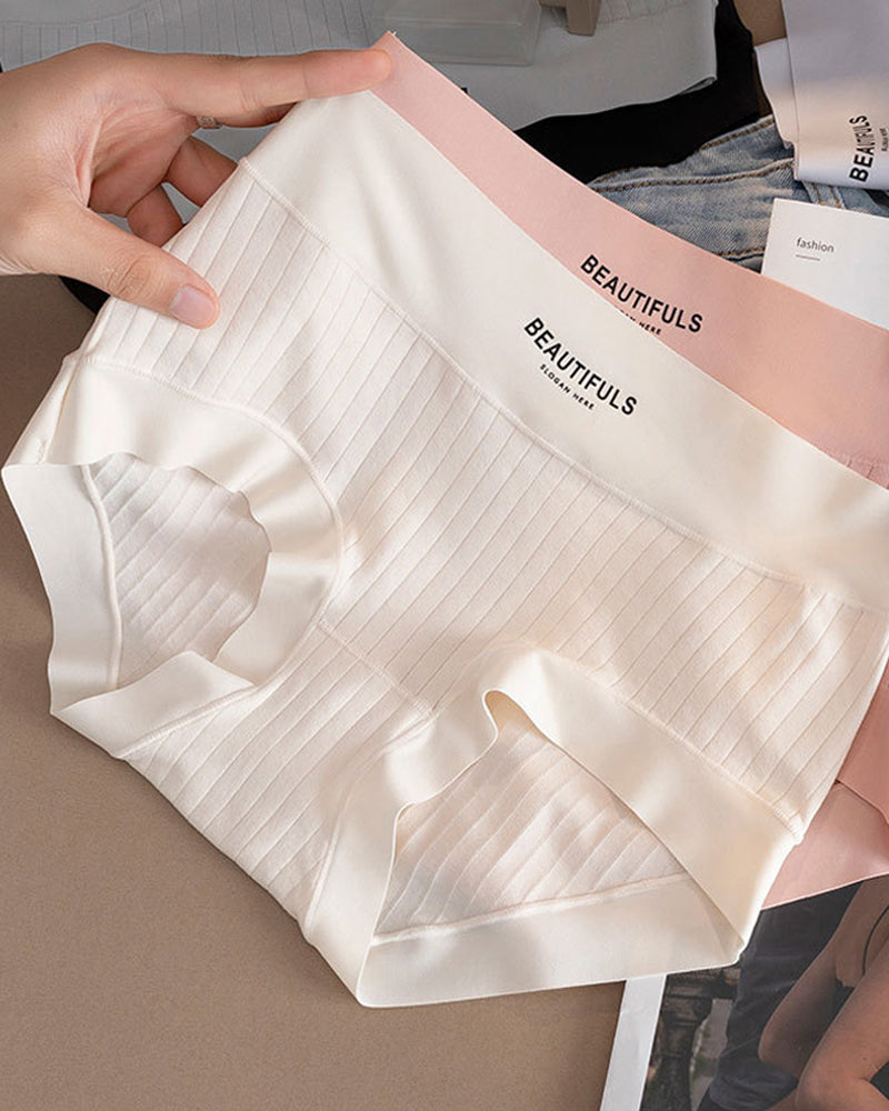 Calcinha de algodão sem costura antibacteriana - [Kit com 5 unidades] + Frete Grátis