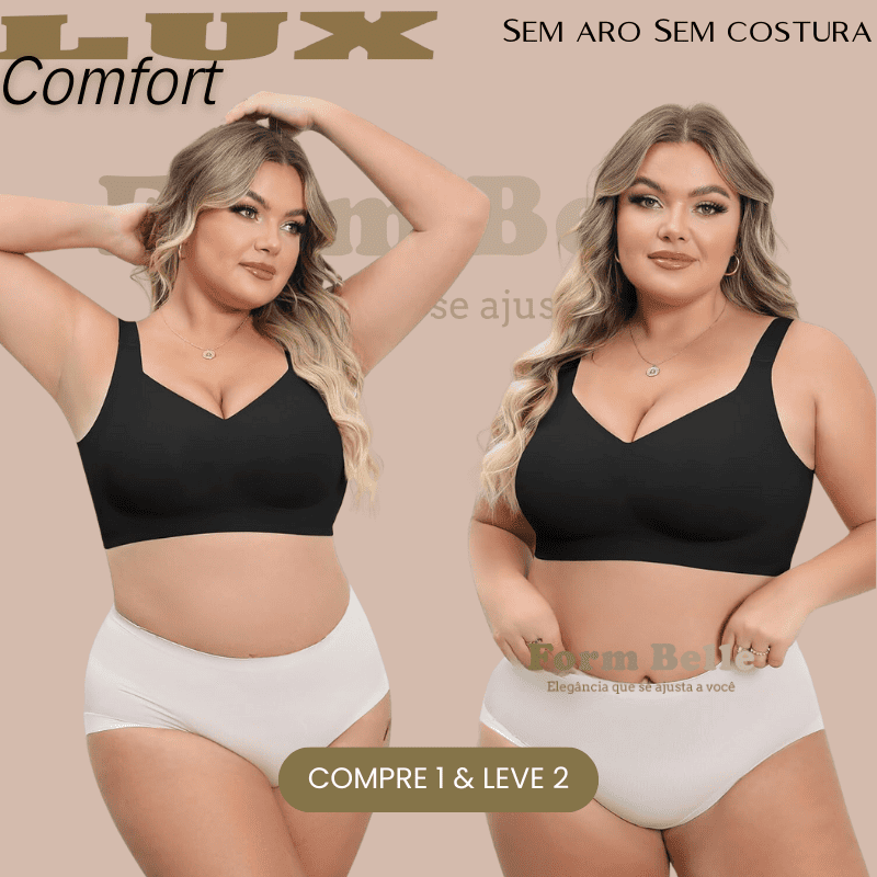 Sutiã Modelador Lux Comfort Sem Costura [COMPRE 1 LEVE 2] + BRINDES