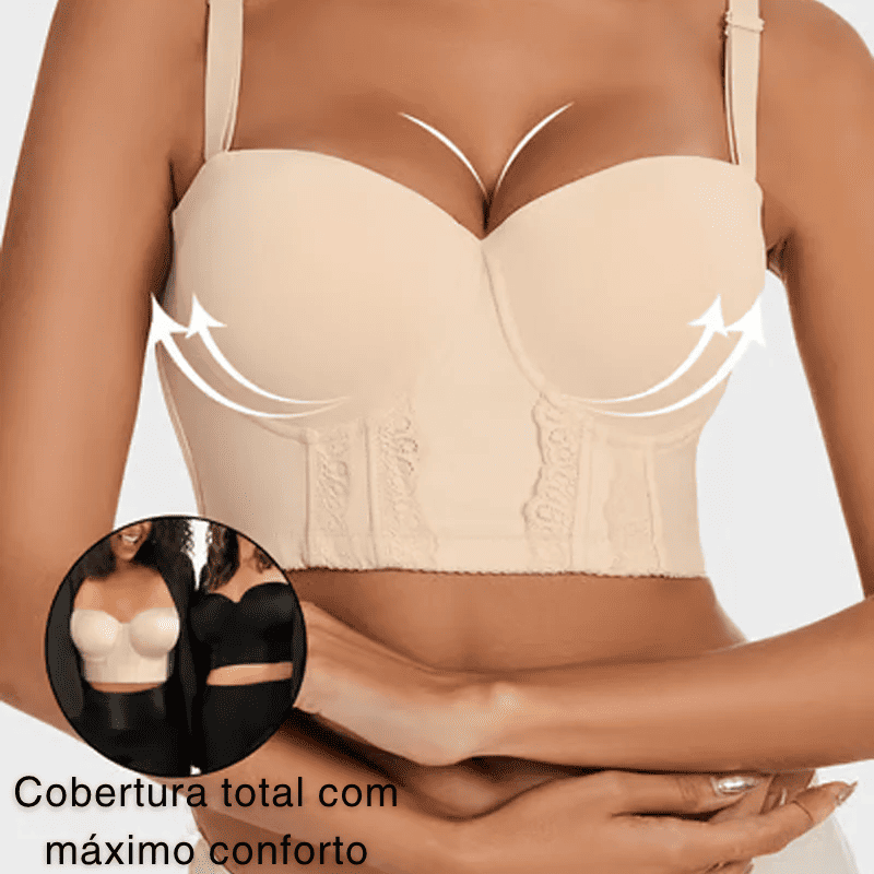 Sutiã Corset Modelador – Elegância e Sustentação [COMPRE 1 LEVE 2] + Alças Removíveis Grátis