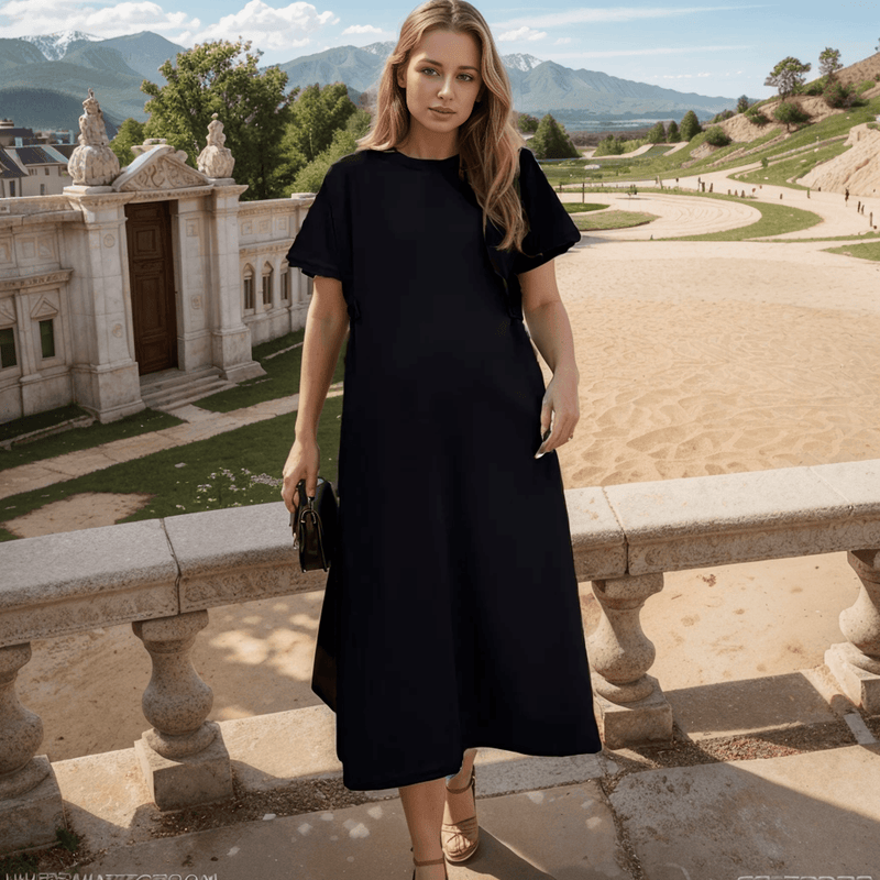 Vestido Despojado Alice™ em Algodão Soft  / Caimento Soltinho e Conforto para o seu Dia a Dia!